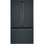 23.1 Cu. Ft. Counter-Depth French-Door Refrigerator in Matte Black with Brushed Black hardware