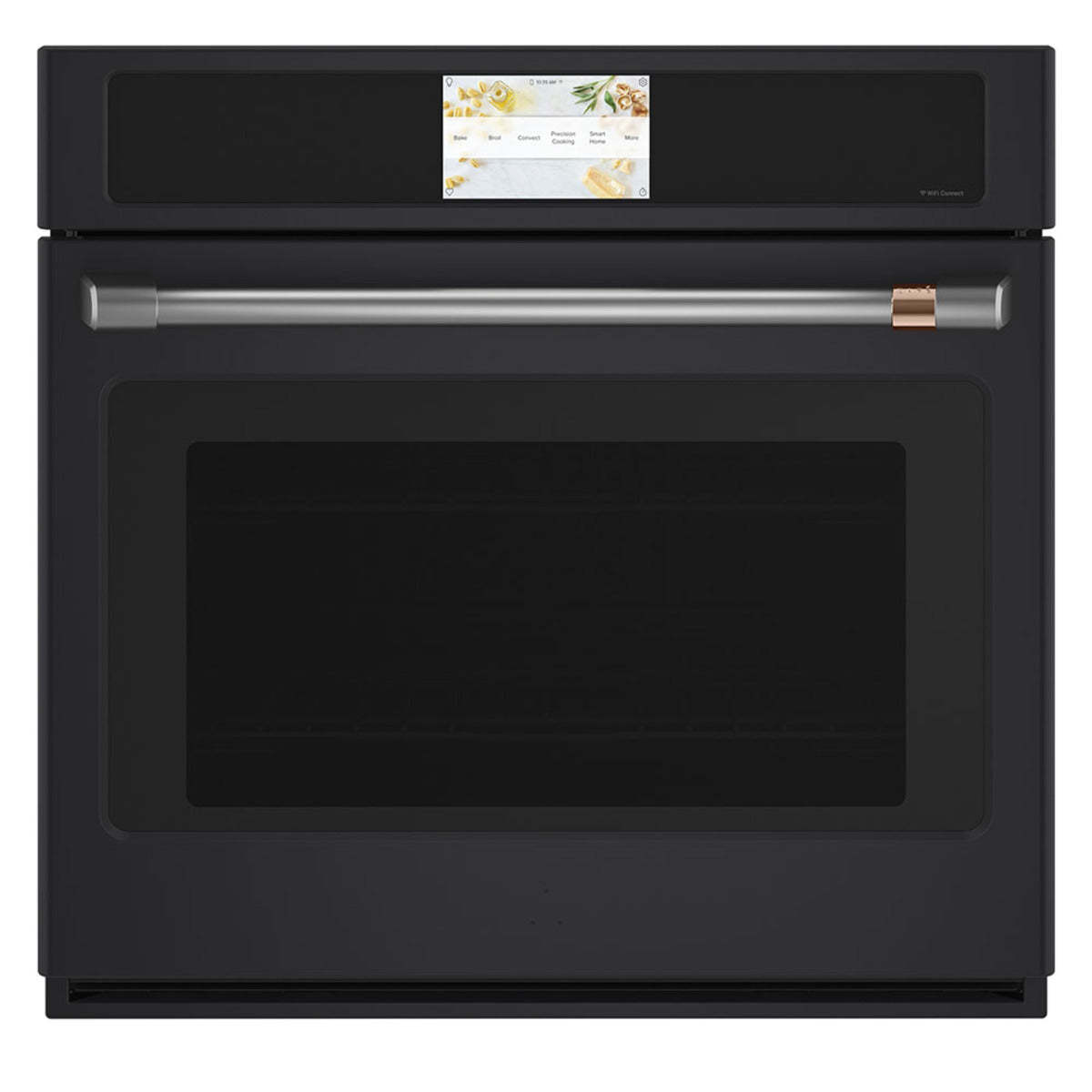 30" Built-In Convection Single Wall Oven with No-Preheat Air Fry in Matte Black with Brushed Stainless hardware