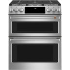 30" Double Oven Gas Range with No-Preheat Air Fry in Stainless Steel with Brushed Stainless hardware
