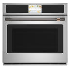 30" Built-In Convection Single Wall Oven with No-Preheat Air Fry in Stainless Steel with Brushed Black hardware