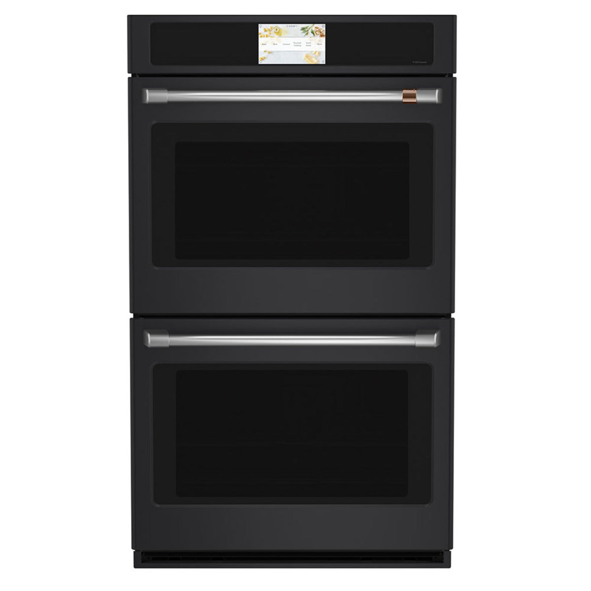 30" Built-In Convection Double Wall Oven in Matte Black with Brushed Stainless hardware