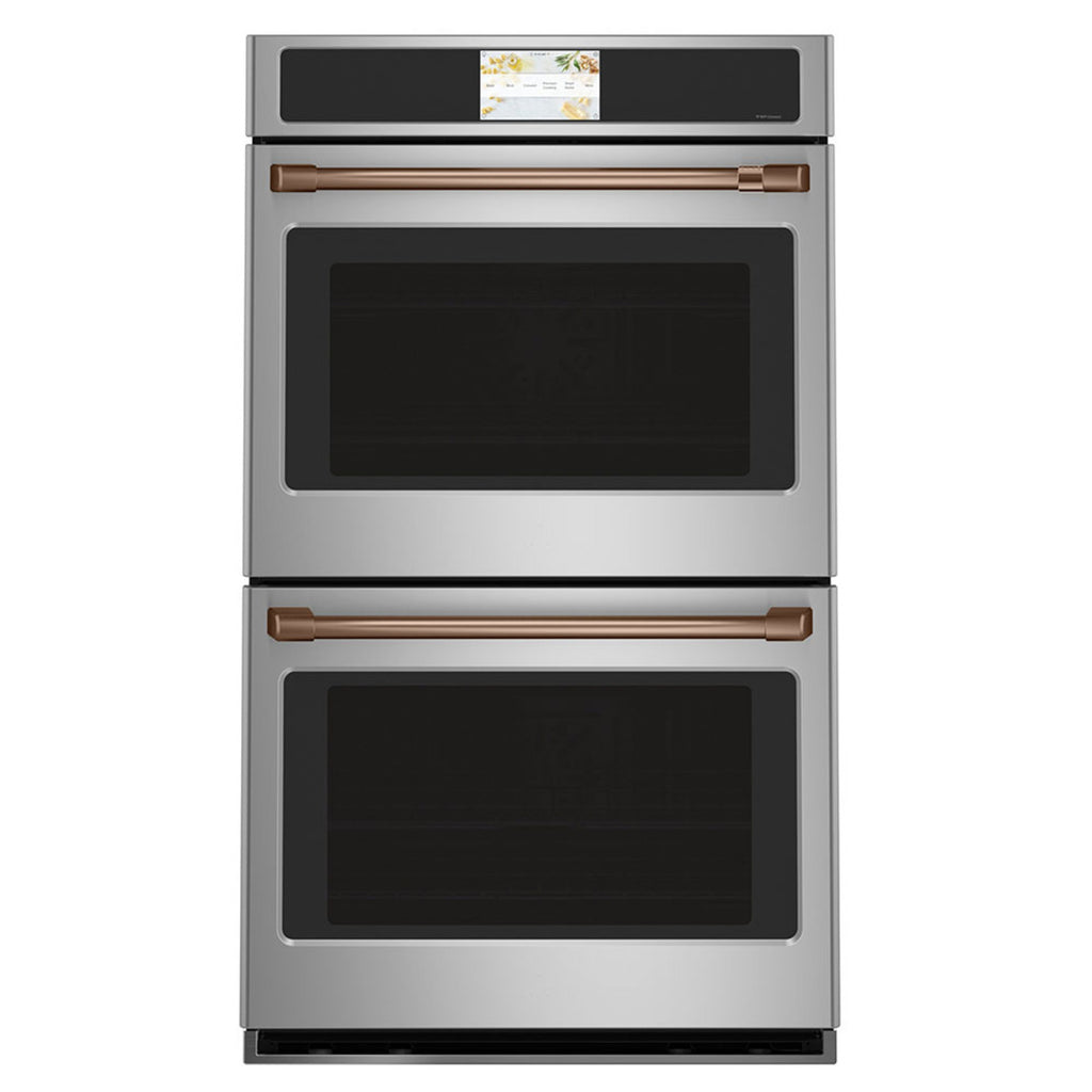 30" Built-In Convection Double Wall Oven in Stainless Steel with Brushed Copper hardware