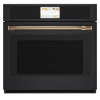 30" Built-In Convection Single Wall Oven with No-Preheat Air Fry in Matte Black with Brushed Bronze hardware