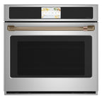 30" Built-In Convection Single Wall Oven with No-Preheat Air Fry in Stainless Steel with Brushed Bronze hardware