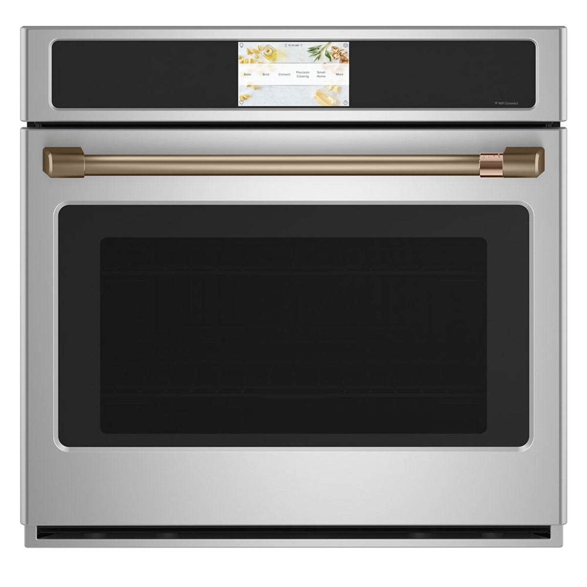 30" Built-In Convection Single Wall Oven with No-Preheat Air Fry in Stainless Steel with Brushed Bronze hardware