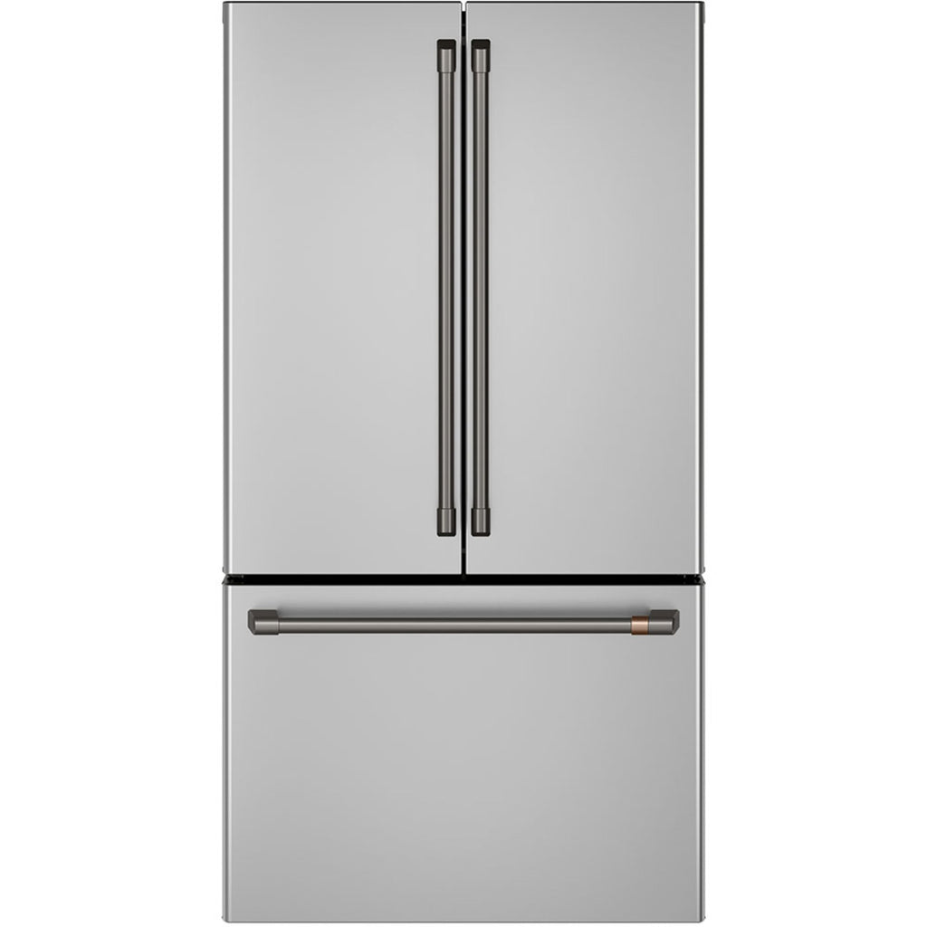 23.1 Cu. Ft. Counter-Depth French-Door Refrigerator in Stainless Steel with Brushed Black hardware