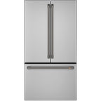 23.1 Cu. Ft. Counter-Depth French-Door Refrigerator in Stainless Steel with Brushed Black hardware