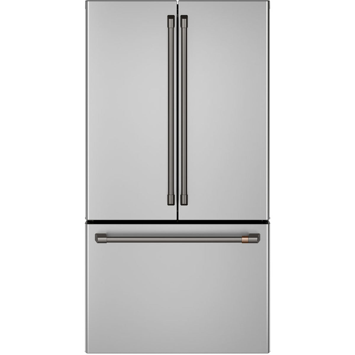 23.1 Cu. Ft. Counter-Depth French-Door Refrigerator in Stainless Steel with Brushed Black hardware