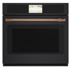 30" Built-In Convection Single Wall Oven with No-Preheat Air Fry in Matte Black with Brushed Copper hardware