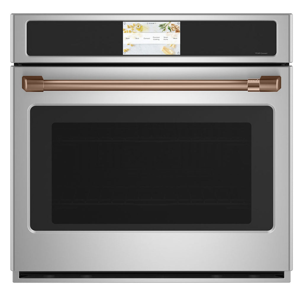 30" Built-In Convection Single Wall Oven with No-Preheat Air Fry in Stainless Steel with Brushed Copper hardware