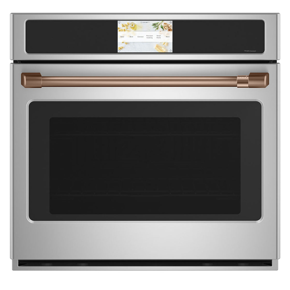 30" Built-In Convection Single Wall Oven with No-Preheat Air Fry in Stainless Steel with Brushed Copper hardware