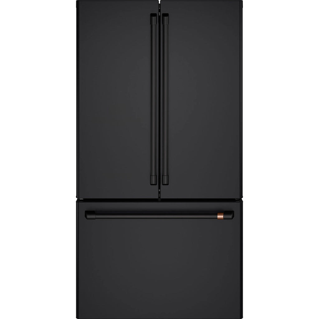 23.1 Cu. Ft. Counter-Depth French-Door Refrigerator in Matte Black with Flat Black hardware