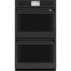 30" Built-In Convection Double Wall Oven in Matte Black with Flat Black hardware