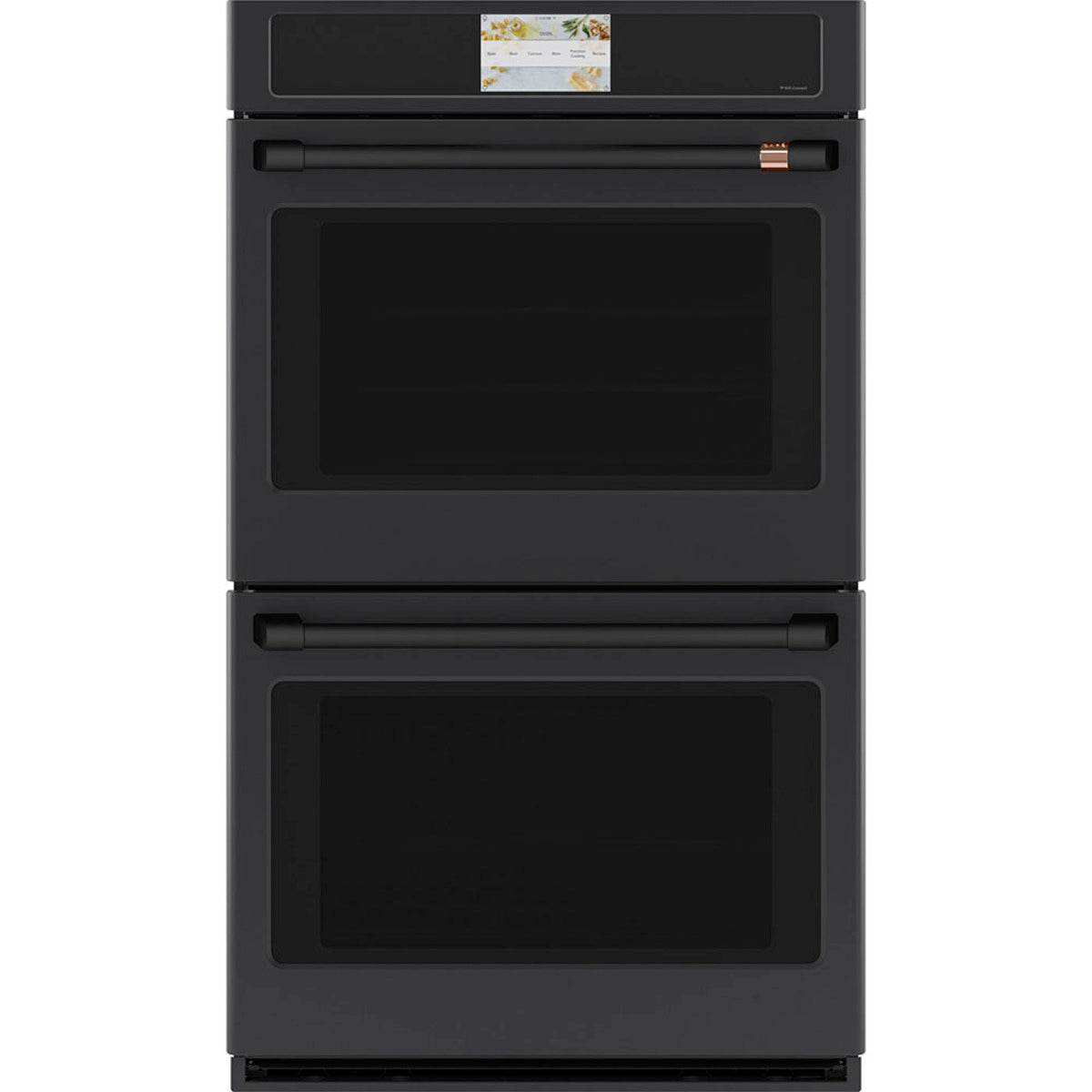 30" Built-In Convection Double Wall Oven in Matte Black with Flat Black hardware
