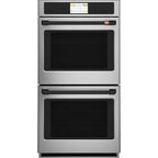 30" Built-In Convection Double Wall Oven in Stainless Steel with Flat Black hardware