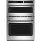 30" Combination Double Wall Oven with Convection and Advantium Technology in Stainless Steel with Brushed Black hardware