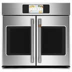 30" Built-In French-Door Single Convection Wall Oven in Stainless Steel with Brushed Stainless hardware