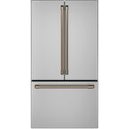 23.1 Cu. Ft. Counter-Depth French-Door Refrigerator in Stainless Steel with Brushed Bronze hardware