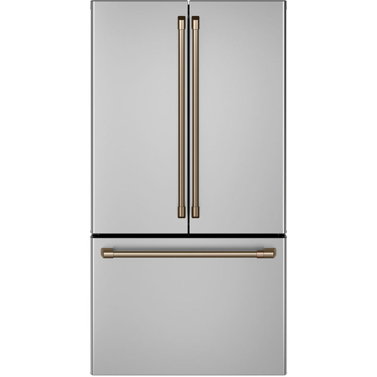 23.1 Cu. Ft. Counter-Depth French-Door Refrigerator in Stainless Steel with Brushed Bronze hardware