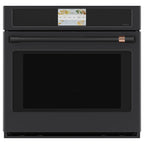 30" Built-In Convection Single Wall Oven with No-Preheat Air Fry in Matte Black with Flat Black hardware