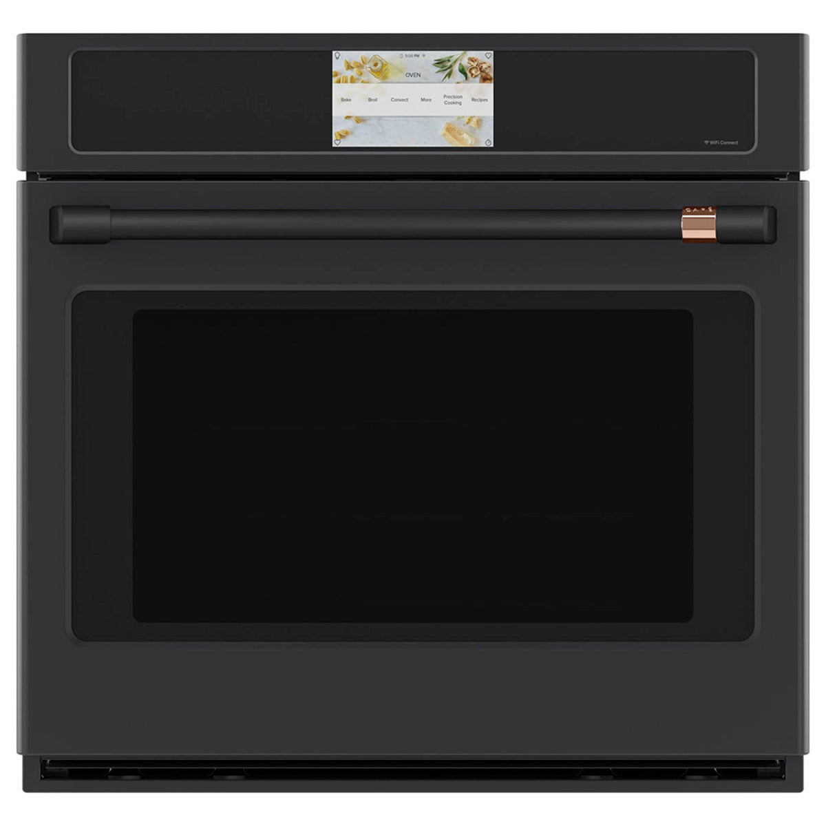 30" Built-In Convection Single Wall Oven with No-Preheat Air Fry in Matte Black with Flat Black hardware