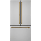 23.1 Cu. Ft. Counter-Depth French-Door Refrigerator in Stainless Steel with Brushed Brass hardware