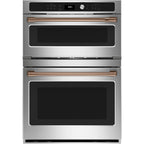 30" Combination Double Wall Oven with Convection and Advantium Technology in Stainless Steel with Brushed Copper hardware