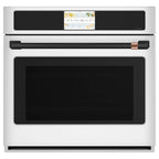 30" Built-In Convection Single Wall Oven with No-Preheat Air Fry in Matte White with Flat Black hardware