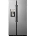 21.9 Cu. Ft. Counter-Depth Side-by-Side Refrigerator in Stainless Steel with Flat Black hardware