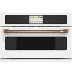 30" Smart Five in One Oven with 120V Advantium Technology in Matte White with Brushed Copper hardware
