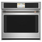 30" Built-In Convection Single Wall Oven in Stainless Steel with Brushed Black hardware