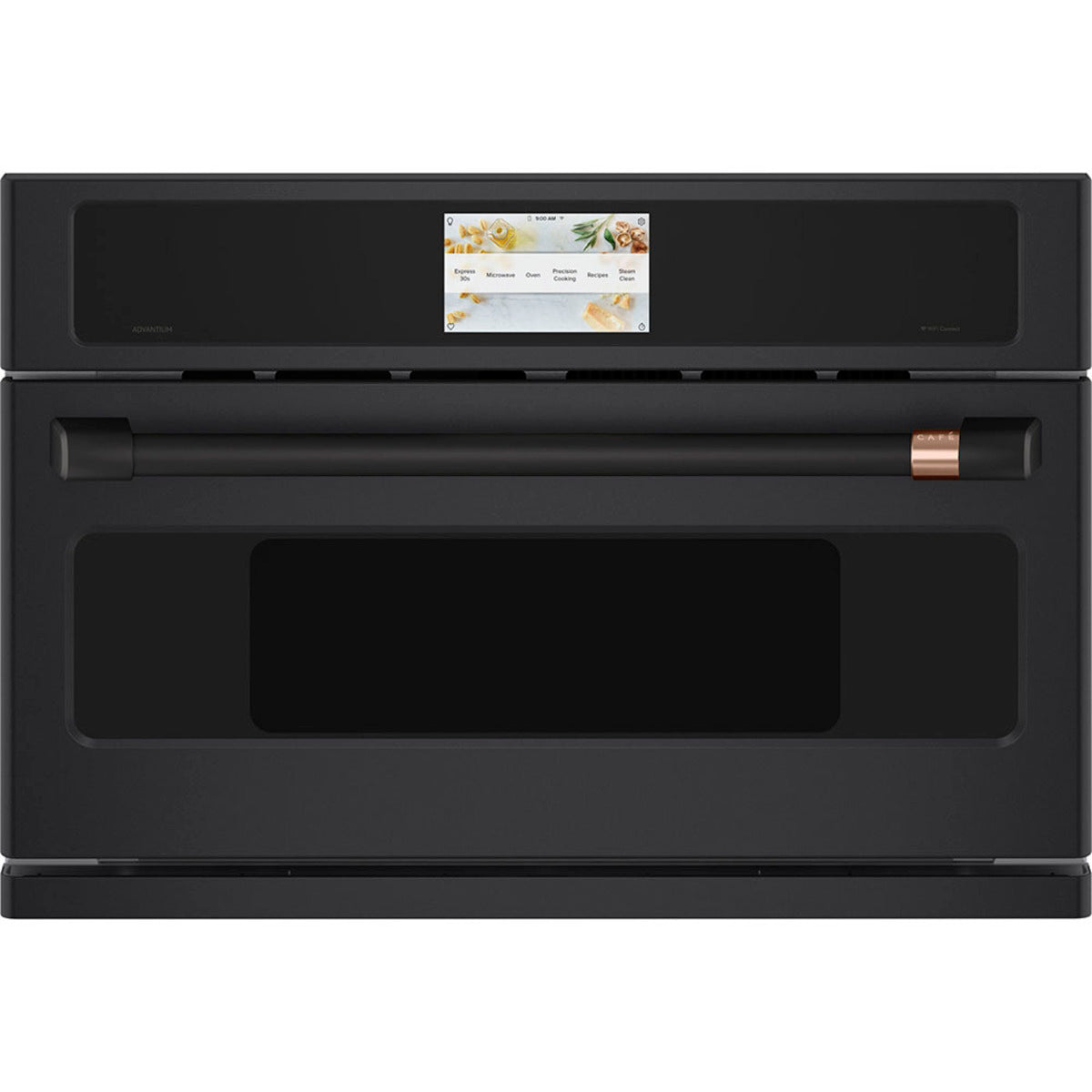 30" Smart Five in One Oven with 120V Advantium Technology in Matte Black with Flat Black hardware