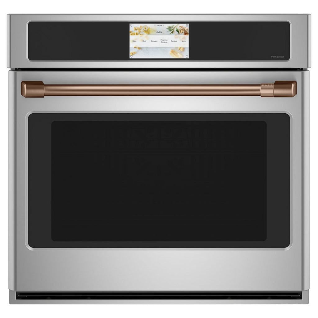 30" Built-In Convection Single Wall Oven in Stainless Steel with Brushed Copper hardware