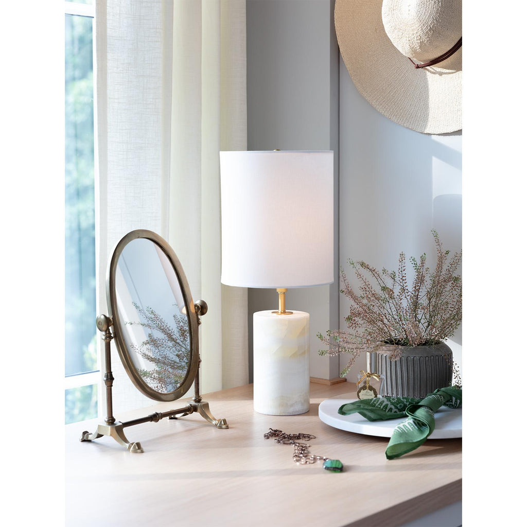 Jade and Brass Mini Cylinder Lamp by Regina Andrew - view 4
