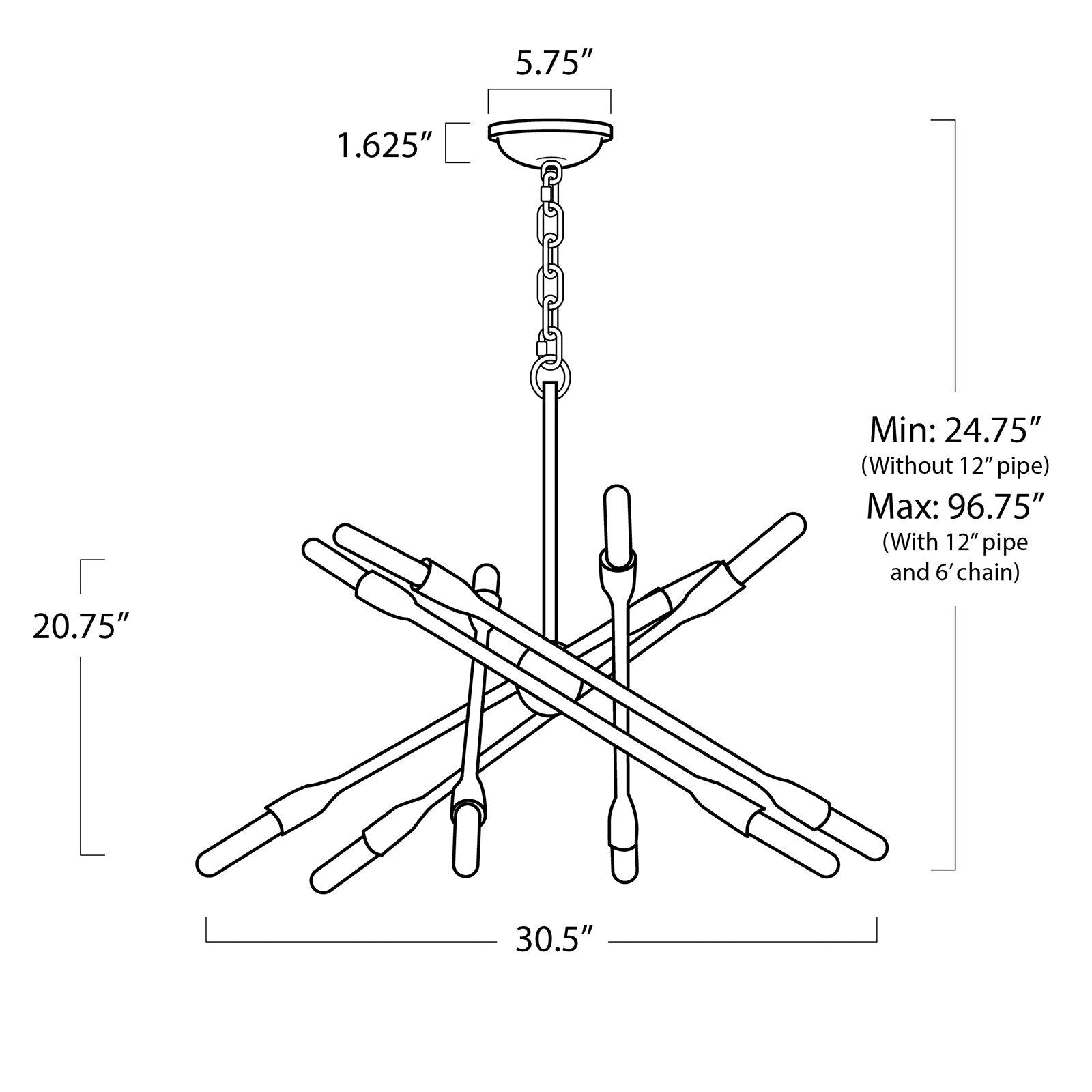 Cobra Chandelier Small