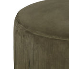Rodeo Fringe Leather Ottoman