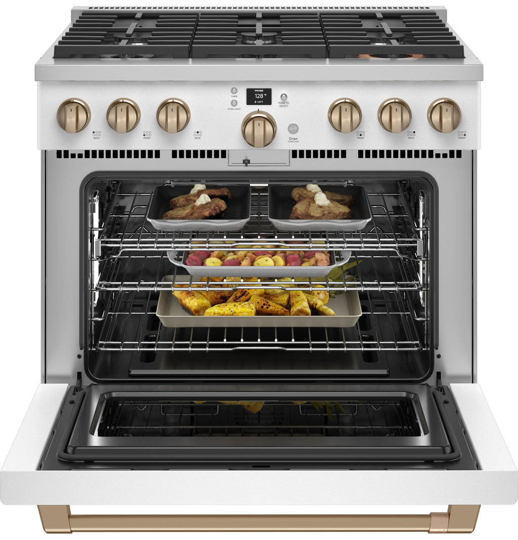 36" Smart Dual-Fuel Range with No-Preheat Air Fry