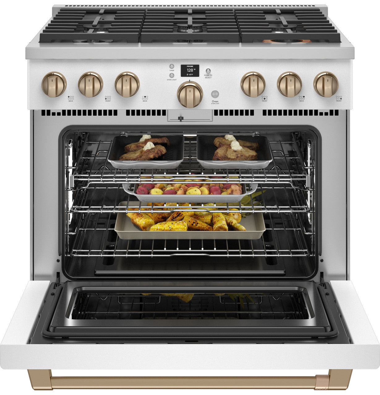 36" Smart Dual-Fuel Range with No-Preheat Air Fry
