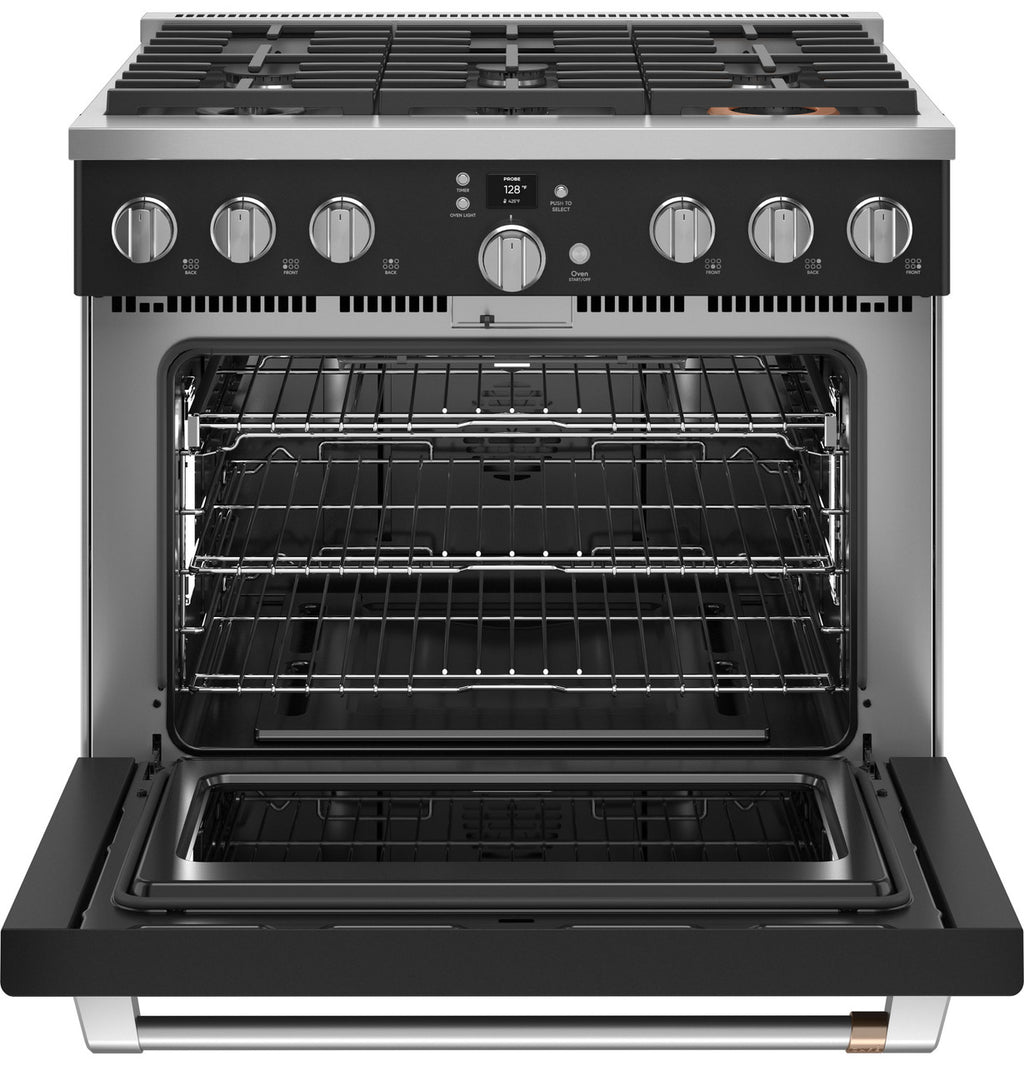 36" Smart Dual-Fuel Range with No-Preheat Air Fry