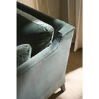 Quick Ship 71” Madeline Sofa - Antiqued Moss Velvet