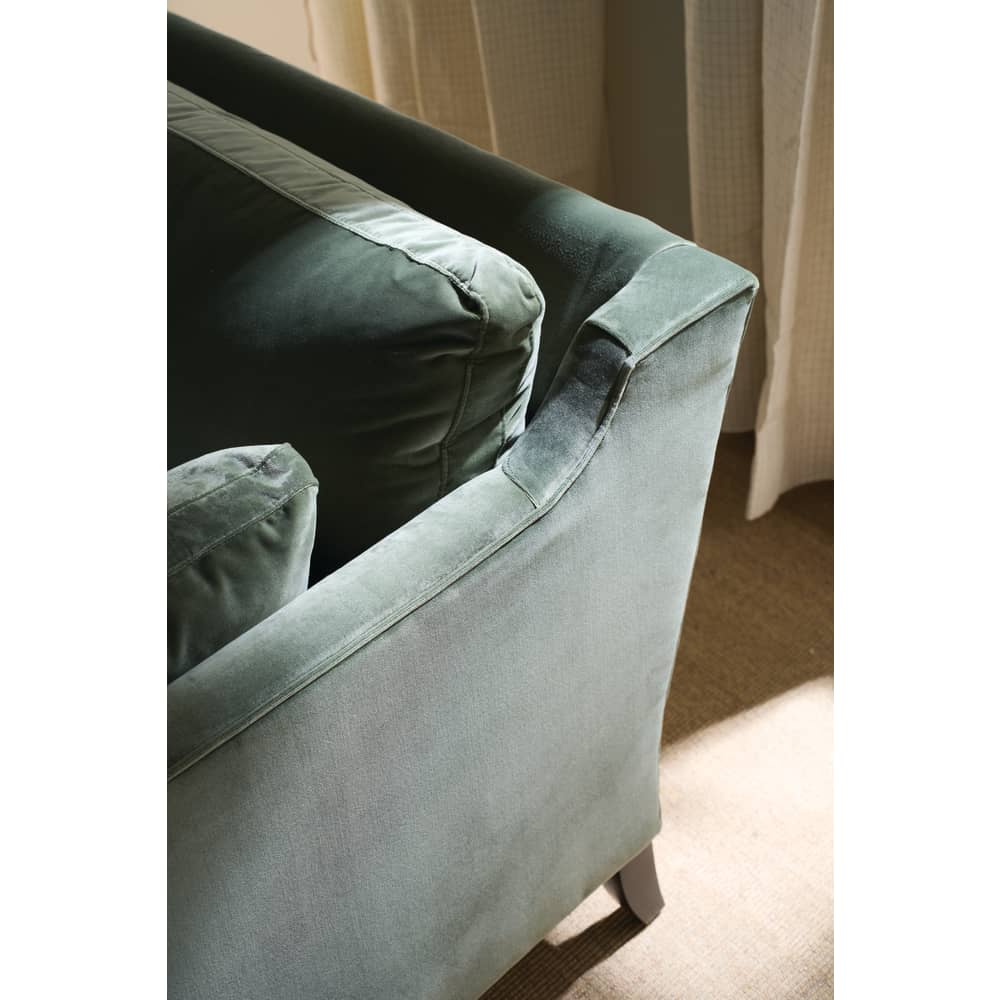 Quick Ship 71” Madeline Sofa - Antiqued Moss Velvet
