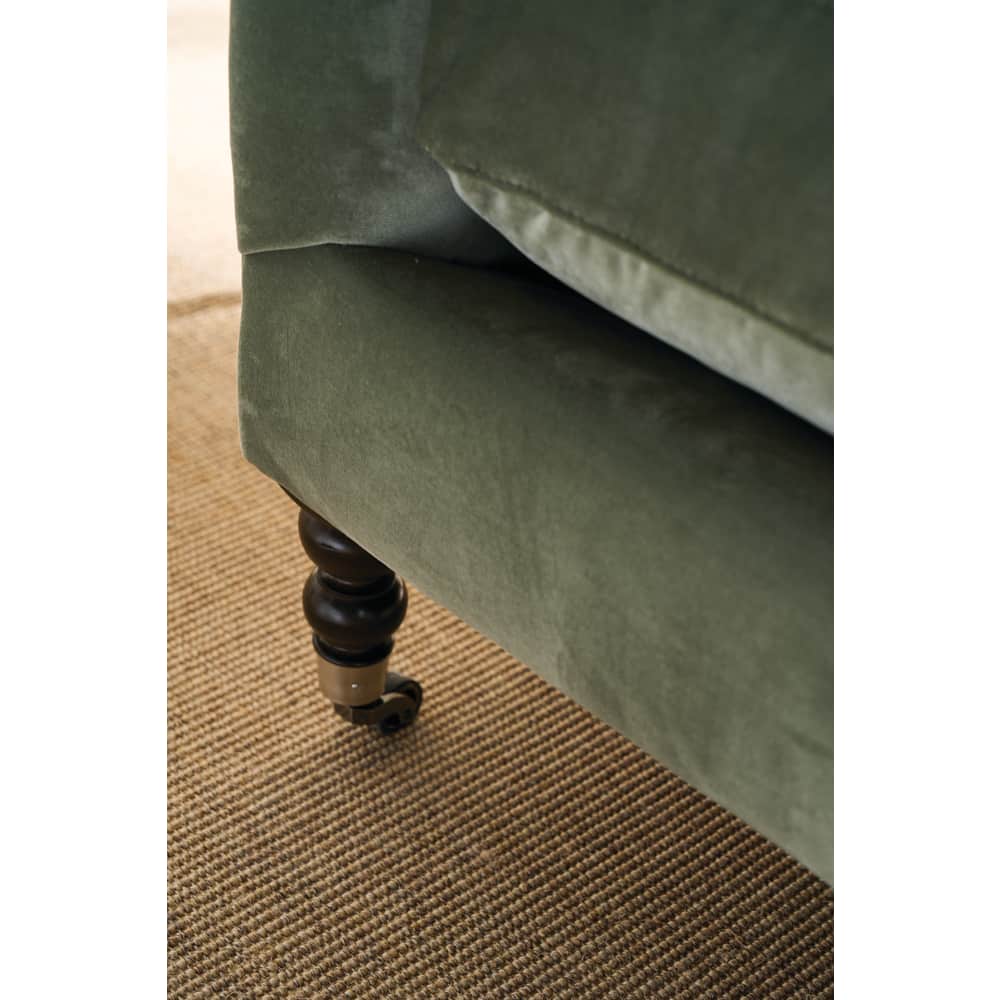 Quick Ship 71” Madeline Sofa - Antiqued Moss Velvet