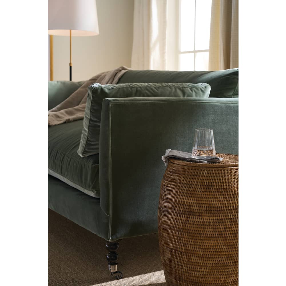 Quick Ship 71” Madeline Sofa - Antiqued Moss Velvet