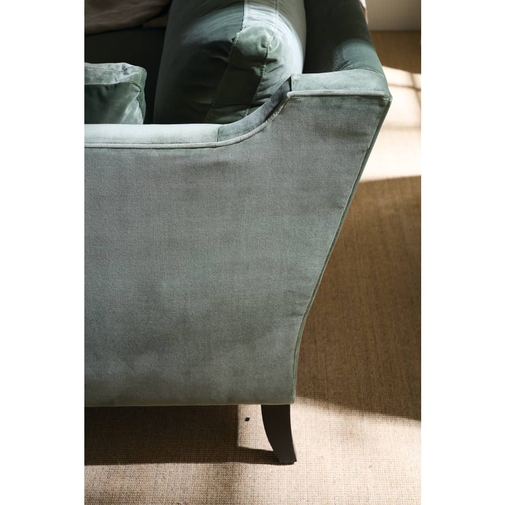 Quick Ship 71” Madeline Sofa - Antiqued Moss Velvet