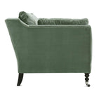 Quick Ship 71” Madeline Sofa - Antiqued Moss Velvet