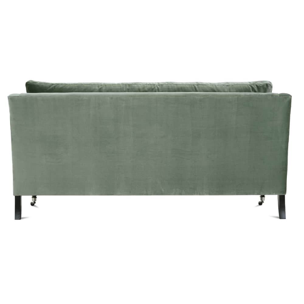 Quick Ship 71” Madeline Sofa - Antiqued Moss Velvet