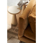 Quick Ship 90" Madeline Sofa - Antiqued Amber Velvet