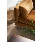 Quick Ship 90" Madeline Sofa - Antiqued Amber Velvet