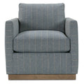 Allie Quick Ship Allie Swivel - Indigo Kid-proof Stripe