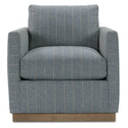 Allie Quick Ship Allie Swivel - Indigo Kid-proof Stripe